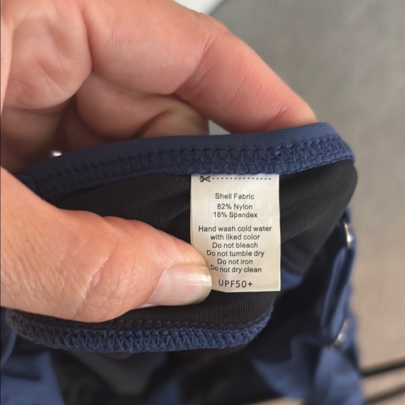 Ruffled Blue One-Piece Swimsuit - Picture 4 of 5